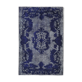 Hand-Knotted Vintage Turkish 1980s 183 cm x 279 cm Blue Rug