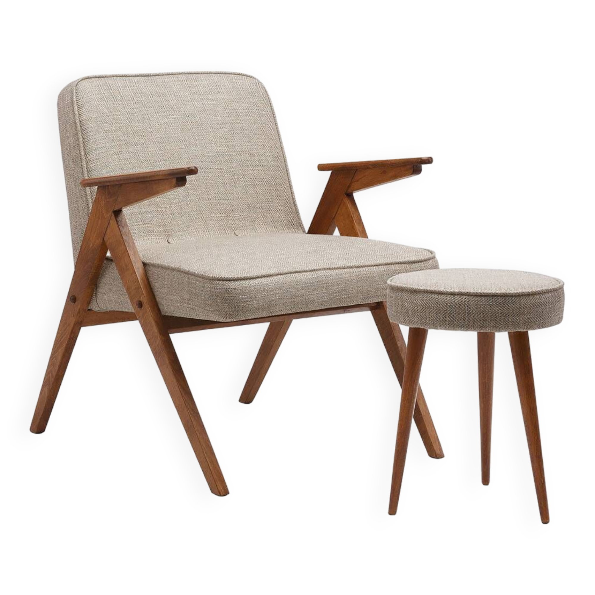 Type 300-177 BUNNY armchair with footrest