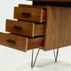 Mid Century Teak Hairpin Desk by Tijsseling 1960s