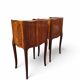 Pair of Louis XV style bedside tables with rosewood marquetry