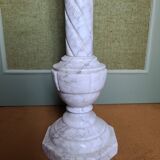 Colonne octogonale en marbre blanc h95cm l+l20cm
