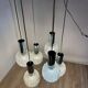 Sölken Leuchten cascade pendant lamp, textured glass and chrome, 1970s