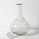 Glass Decanter / Mid-century Patterned Wine Carafe / Empoli / Italy / 1950s