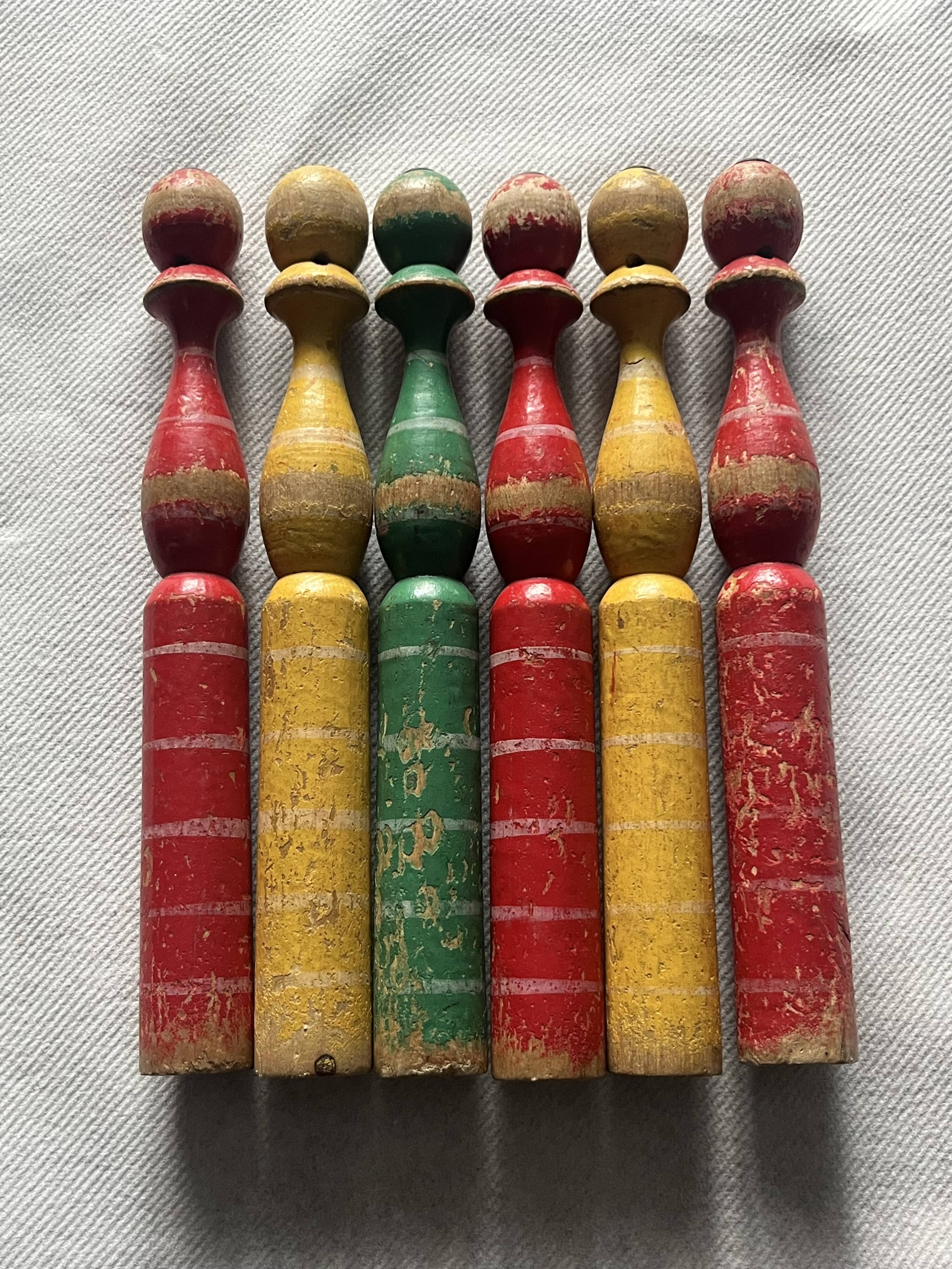Wooden bowling game