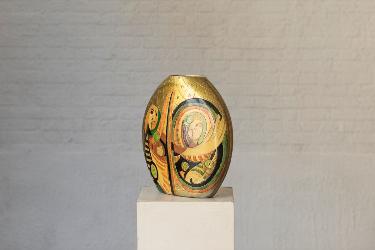 Modernist vase with Picasso inspired ornaments, 1970’s