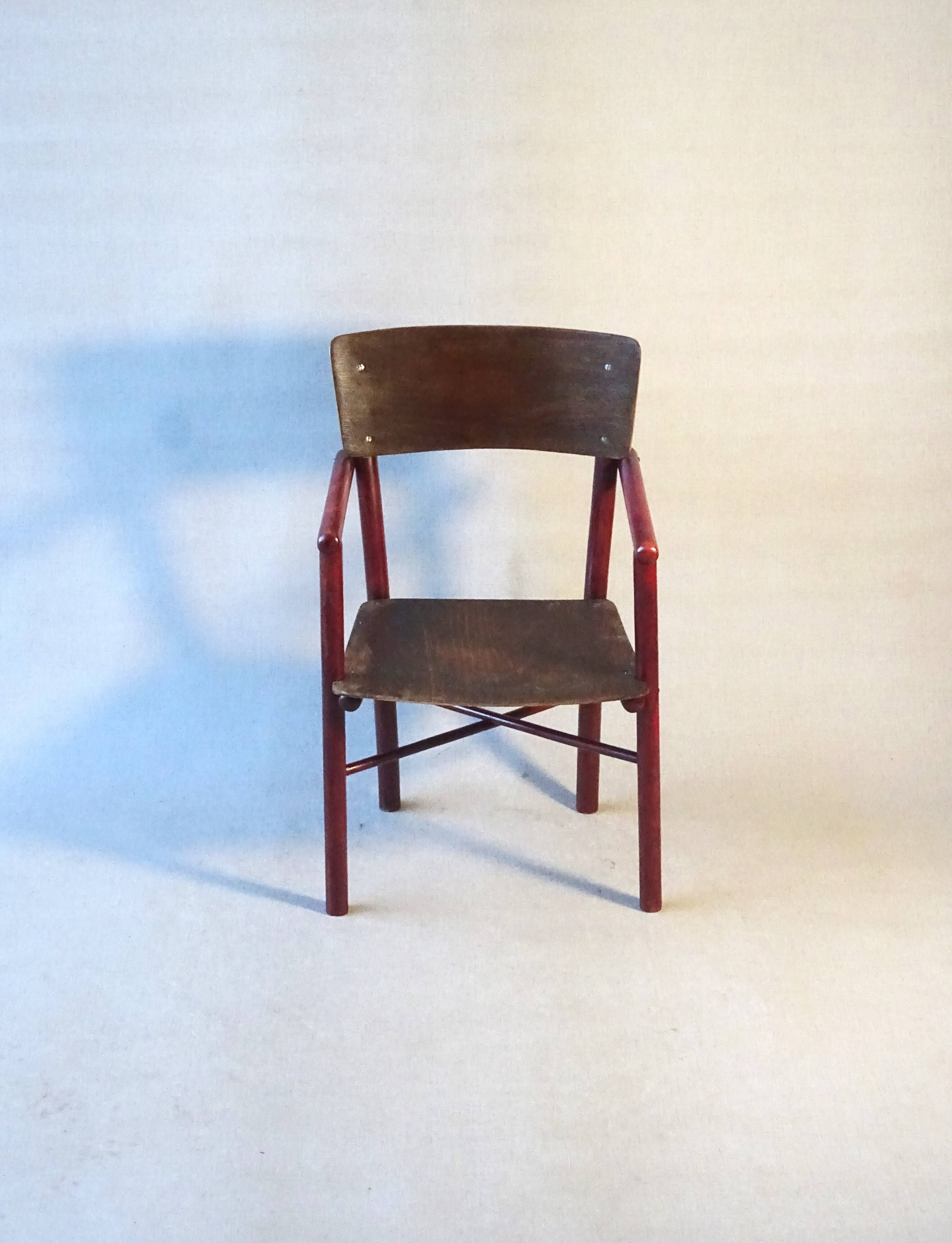 Thonet armchair for children No. Z10/F, 1925. Full Art Deco.