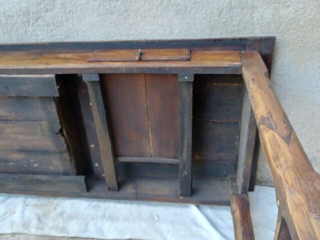 Old farmhouse table late 19th century in solid oak