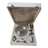 Baptism box 7 pieces gadroon patterns 2 silver metal punches