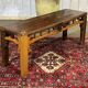 Table basse chinoise en teck et orme des années 80