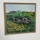 Huile sur toile suédoise – “fleurs” par lars "bjönni" andersson