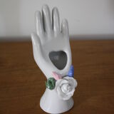 Hand-made vintage ceramic baguier