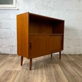 Vintage scandinavian teak sideboard bookcase, 60s