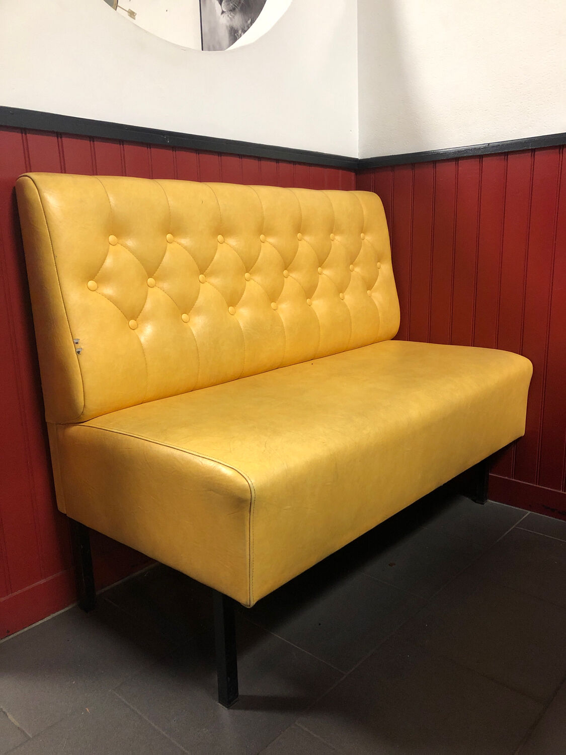 Yellow bistro bench, 1960