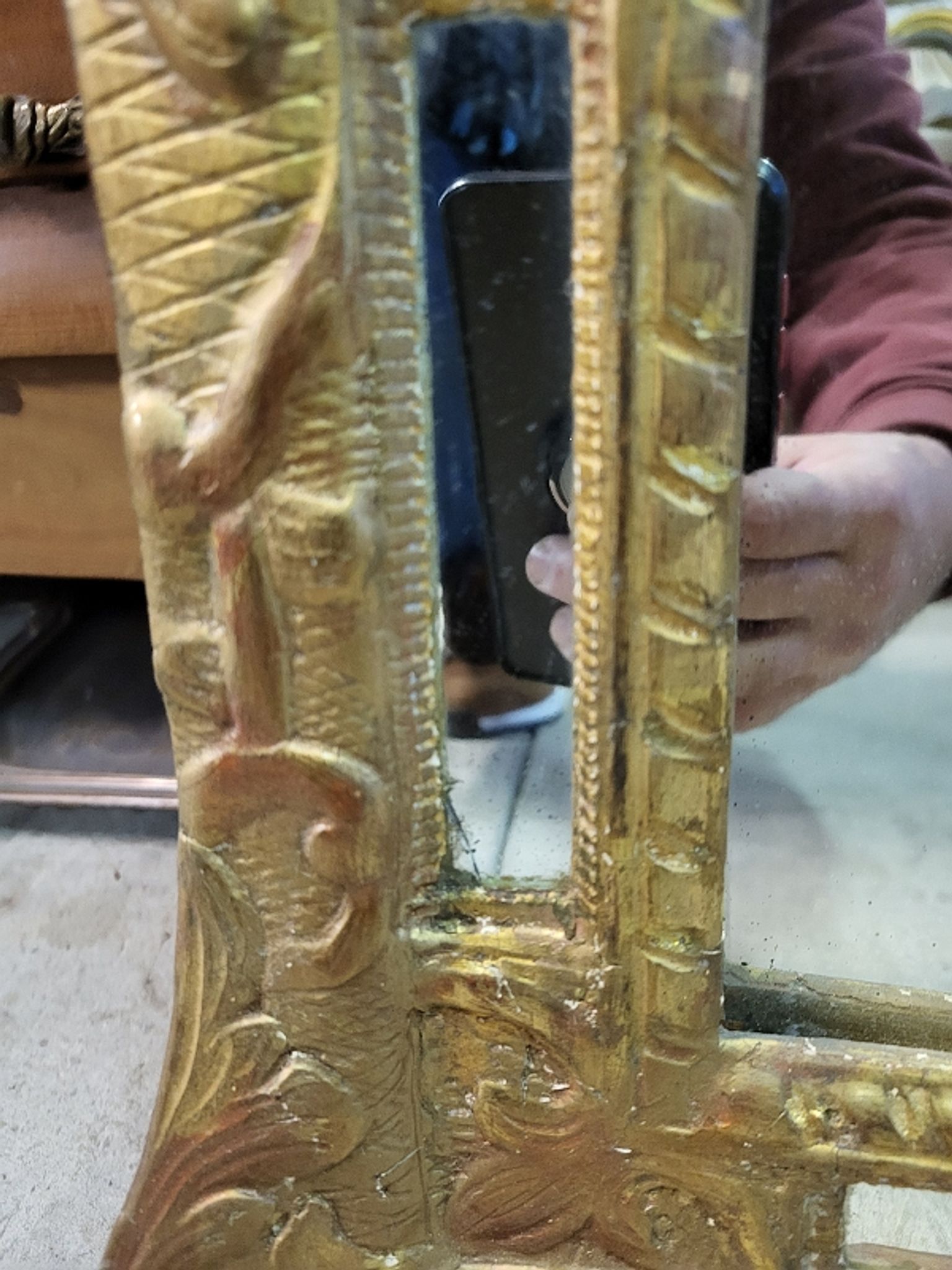 Wooden mirror dora parcloses of the XIXth n35