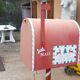 Mailbox us metal red