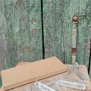 Set of 12 vintage double crystal knife rests with box