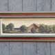 Oil painting on canvas Swiss Chalet Farm signed Boegli