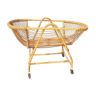 Vintage rattan cradle