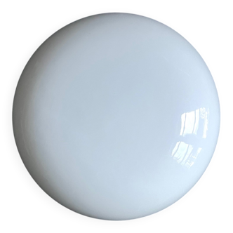 Round minimalist opaline ceiling light fixture