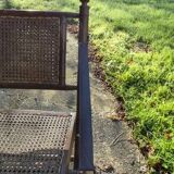 Teak and cane folding chair from the 1900s