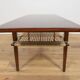 Mid-Century Rosewood & Rattan Coffee Table, 1960s