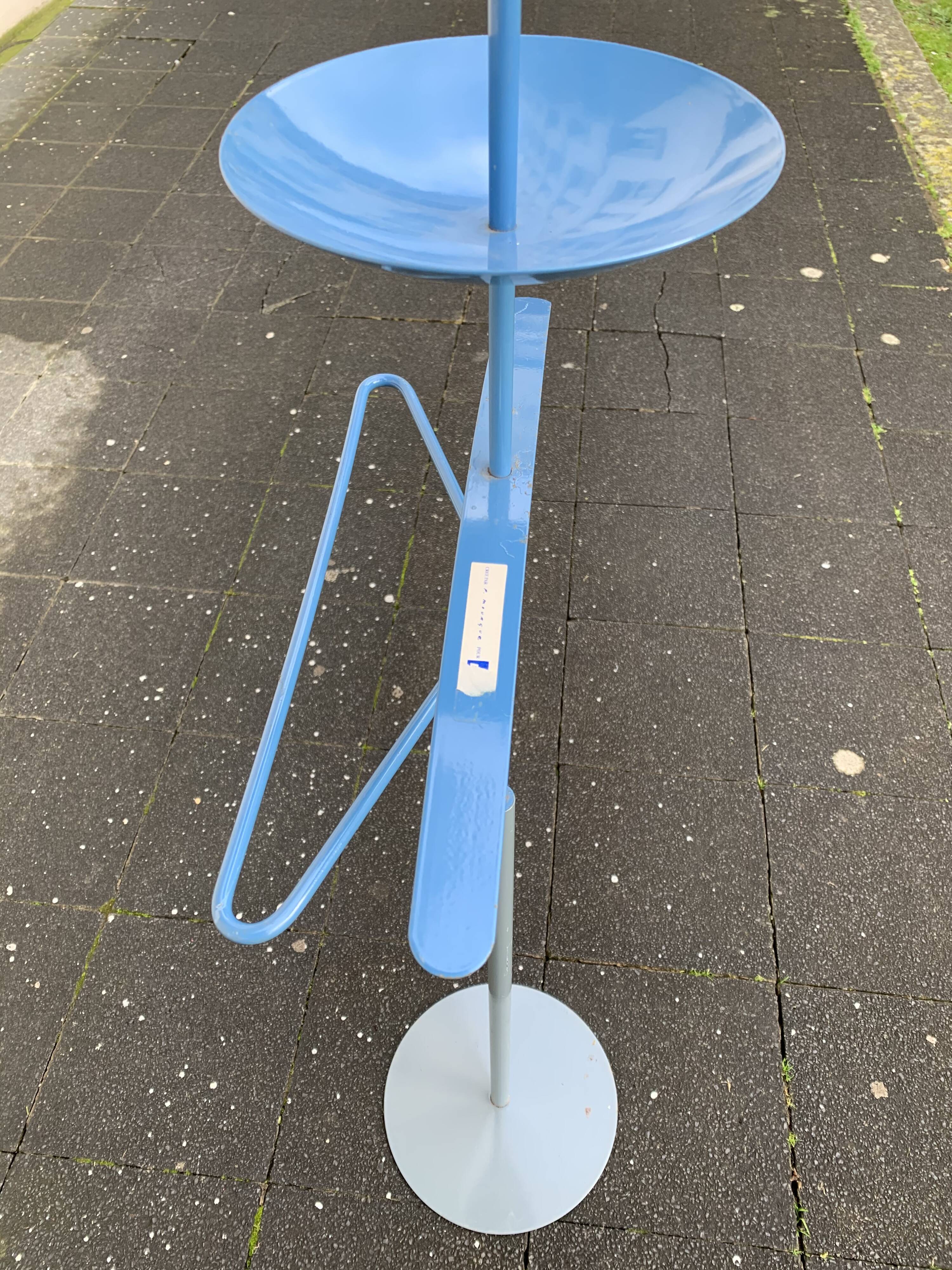 Blue metal design nightval Pascal Mourgue 1980