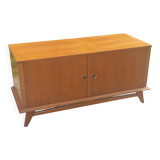 Vintage oak sideboard with splayed legs from the 1950s.