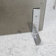 Saint-gobain firewall, chromed steel and smoked glass, france, circa 1970