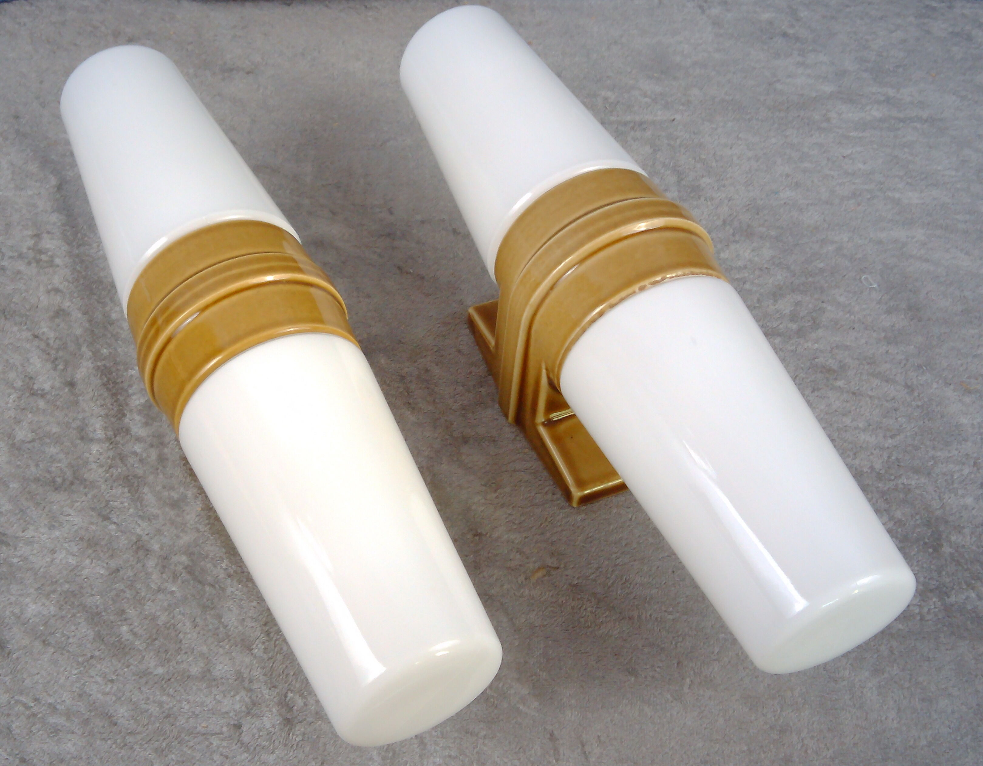 Midcentury "6060" sconces by Sigvard Bernadotte for IFÖ, Sweden. 1960's Set of 2.