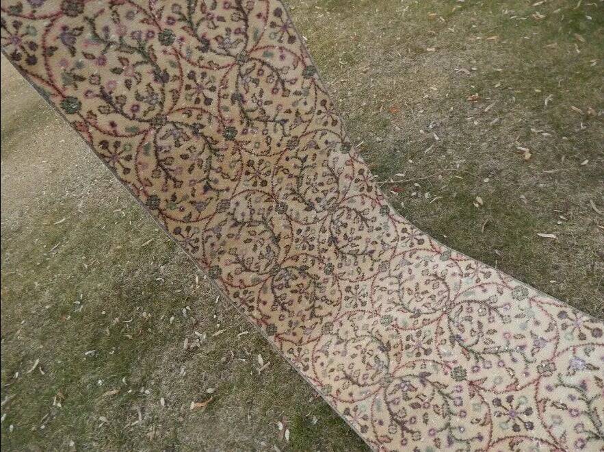 Vintage Turkish hallway rug 64x315 cm