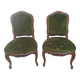 Two empire velvet chairs