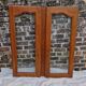 Pair of oak glazed doors