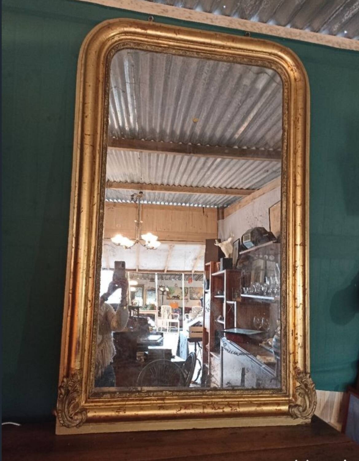 Miroir louis-philippe doré