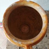 Old yellow glazed jam jar from the South West