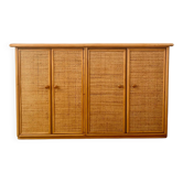 Vintage bamboo and rattan sideboard