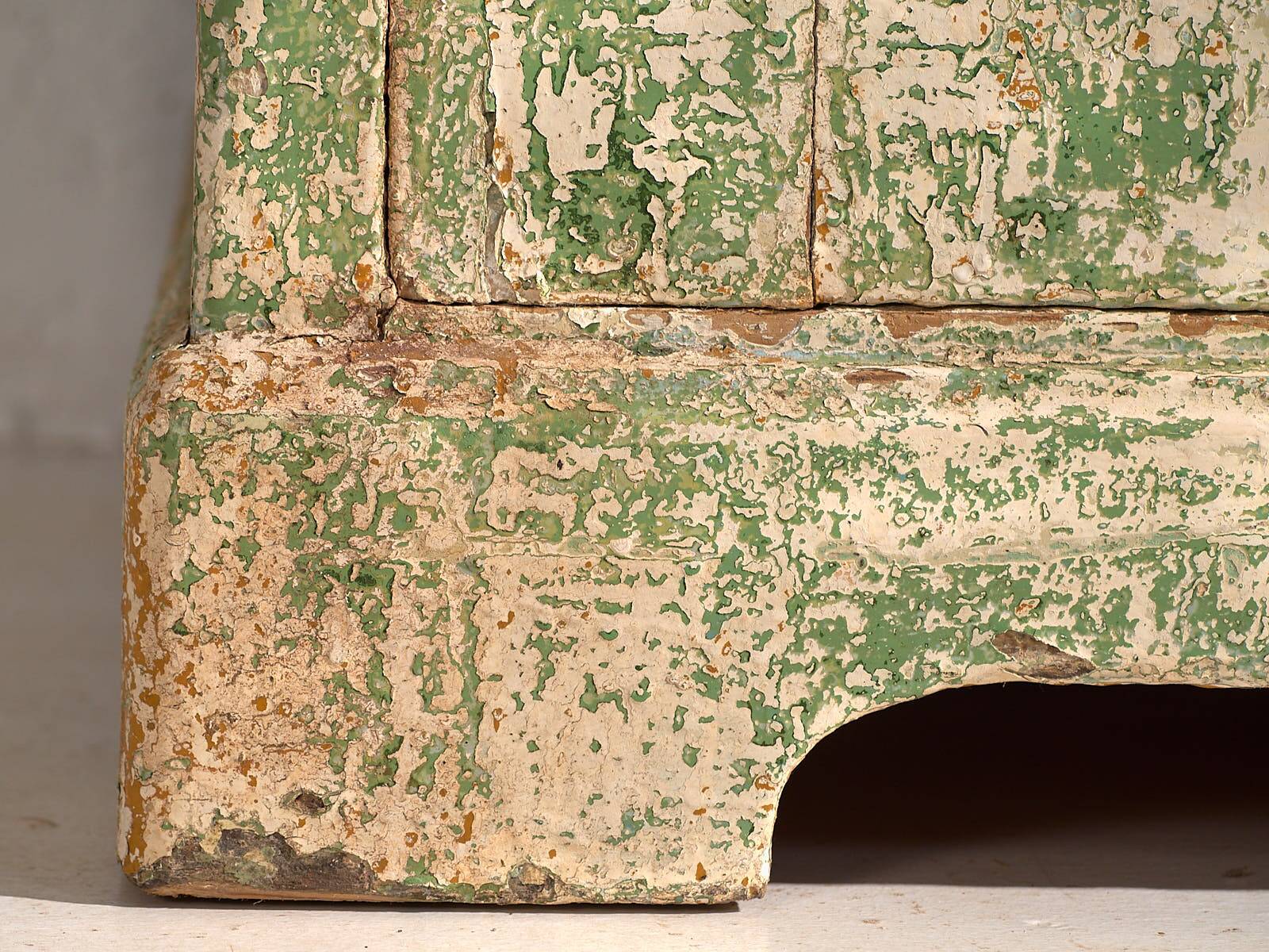Antique bedroom chest of drawers with green tones (c.1920) #8