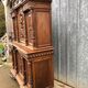 Antique Henri II style solid walnut sideboard with 6 doors and 2 drawers