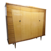 Page 1 of 89 1960 Scandinavian wardrobe, atypical blond wood varnished, 4 doors 3