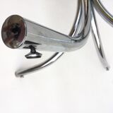 Smoked glass and chrome round table 1970