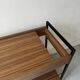 Rolling serving table in wood and black metal by Pierre Guariche for Meurop, design 1960
