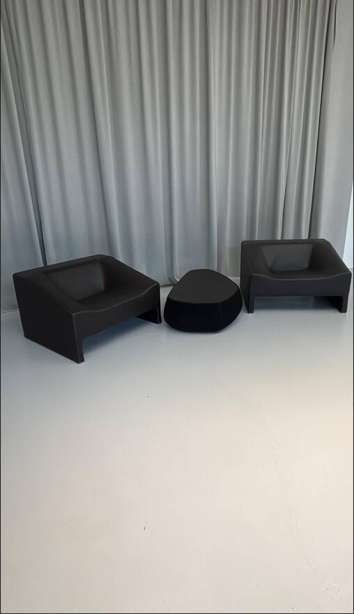 Malmo Leather Set by Patricia Urquiola for Moroso, Italy, 2000s, Set of 3