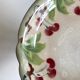 Plate mounted compotier with fruit iron earth with cherry decoration 1930