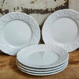 Six vintage Philippe Deshoulières Limoges California porcelain bread plates