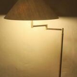 Lampadaire à bras pivotant multi-réglable en laiton Walter von Nessen, États-Unis, années 1960