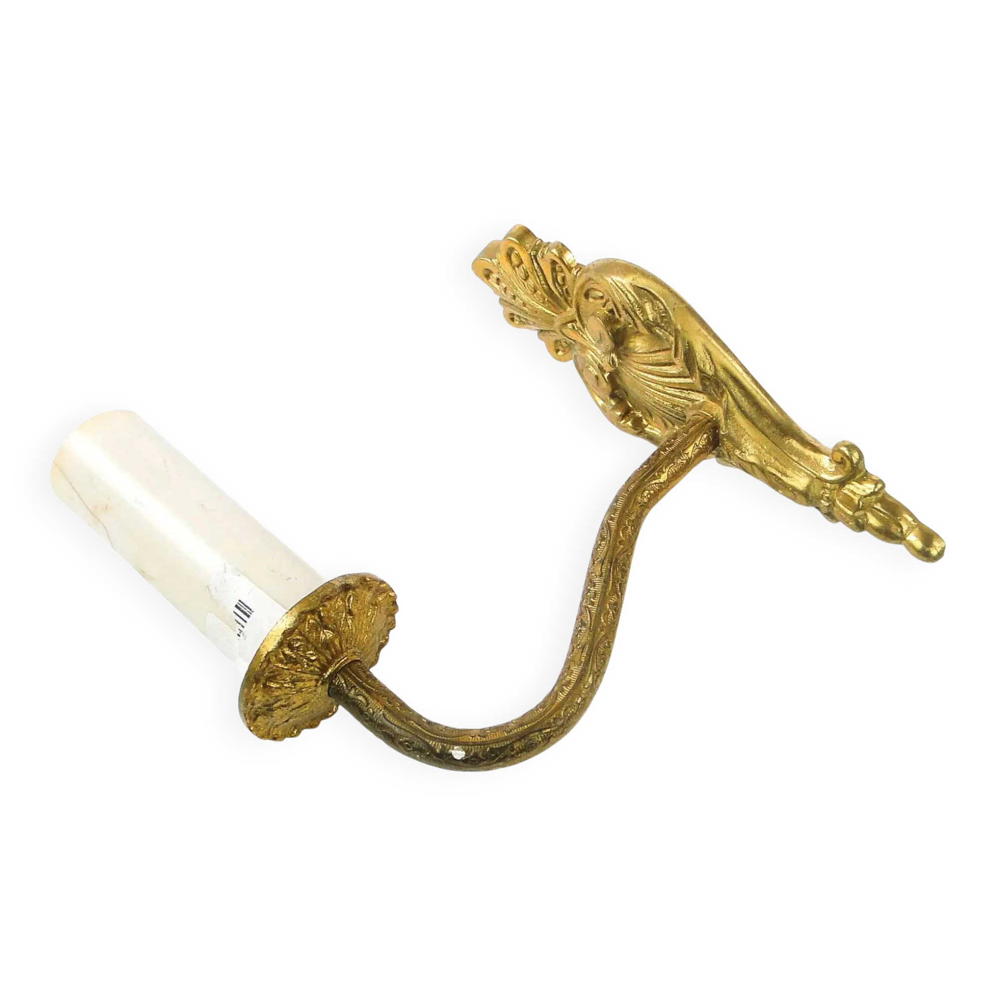 Rococo wall sconce, brass, Sweden, 1950s