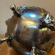Silver-plated metal teapot