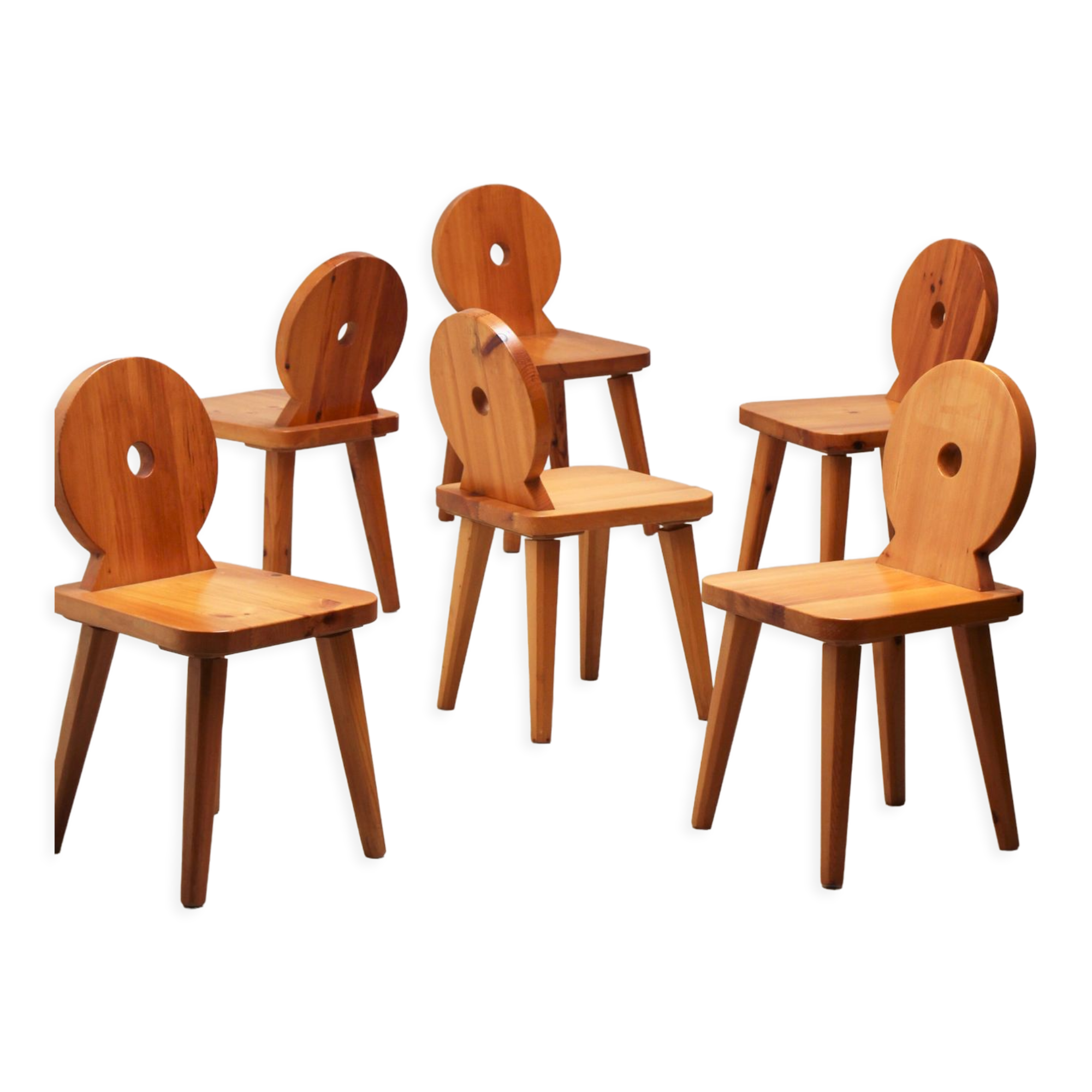 Series of 6 Scandinavian chairs