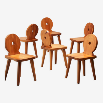 Series of 6 Scandinavian chairs