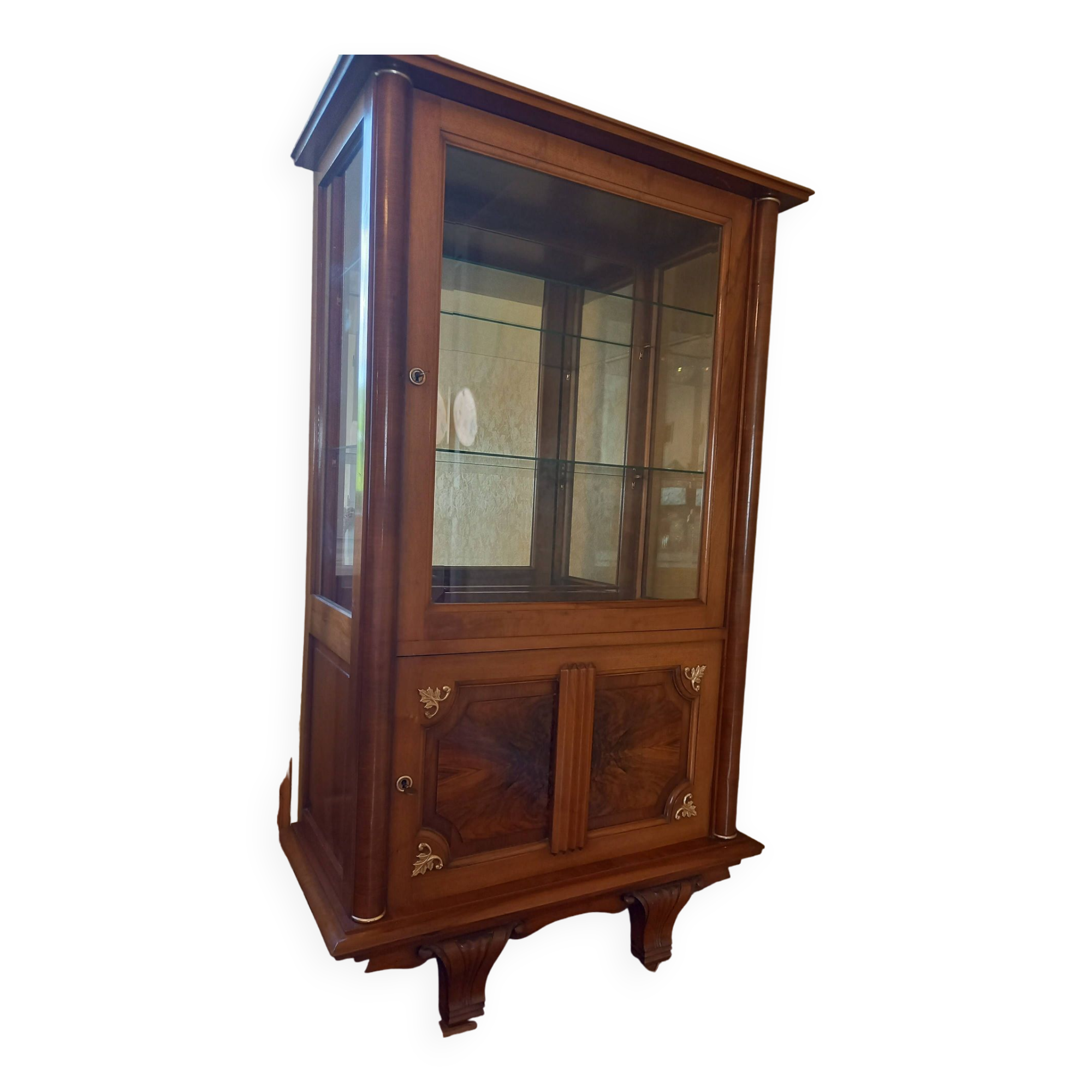 60s silver display cabinet