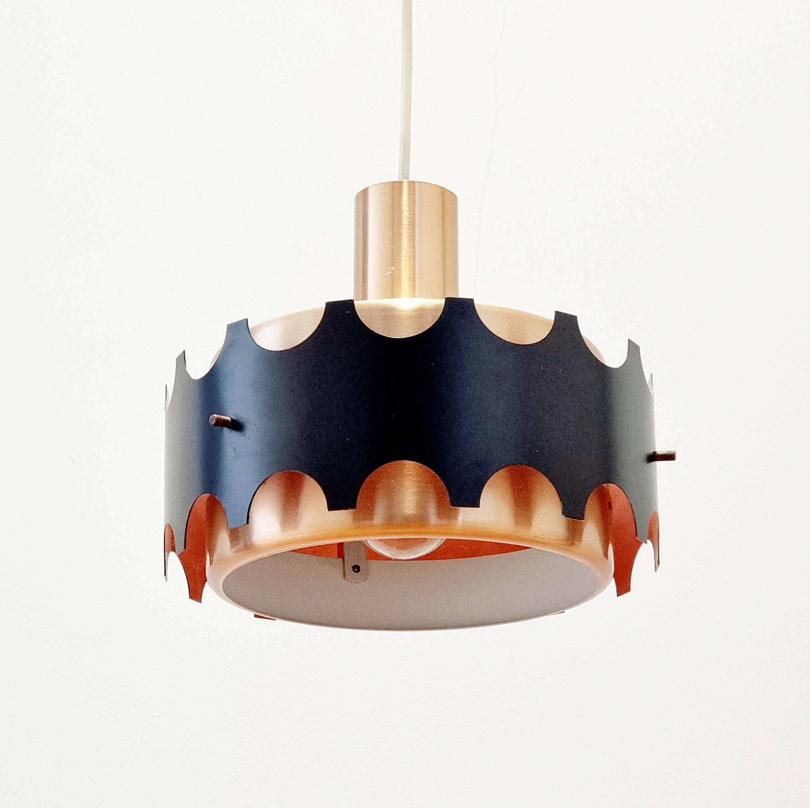 Mid Century Ceiling Light from VEB Metalldrücker Halle, Germany, 1960s